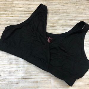 R-103 EVERLY GREY  surplice Neck Brami comfort bra BLACK M nwot